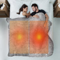 Dual Zone Heated Blanket for Bed with Two Controllers and Independent Heat Settings