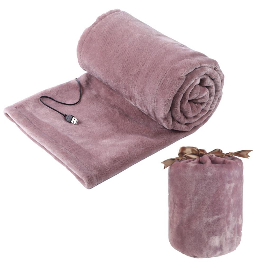 Electric Heated Throw Blanket Fleece with USB Power for Sofa Bed and Desk Use
