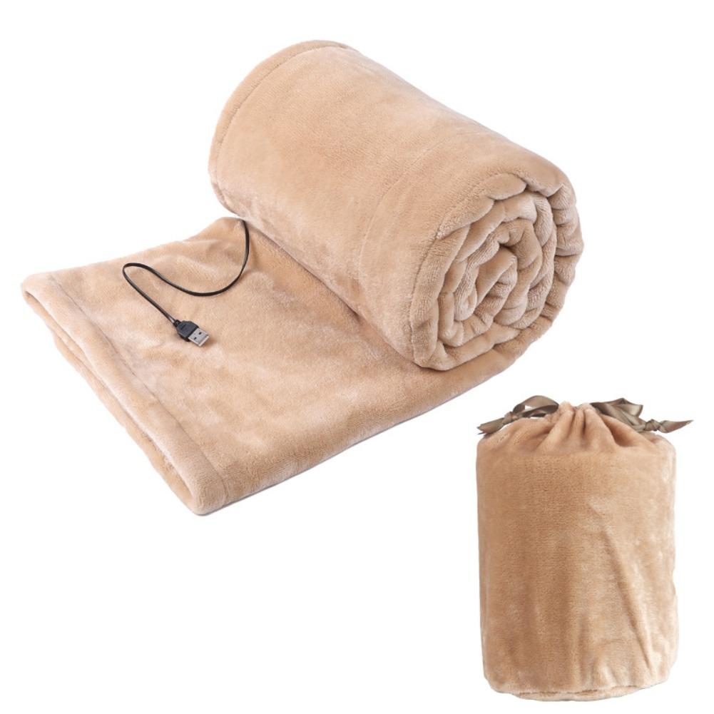 Electric Heated Throw Blanket Fleece with USB Power for Sofa Bed and Desk Use