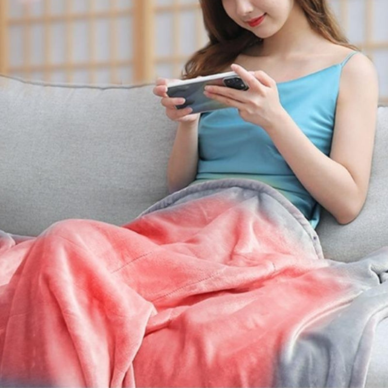 Electric Heated Throw Blanket Fleece with USB Power for Sofa Bed and Desk Use
