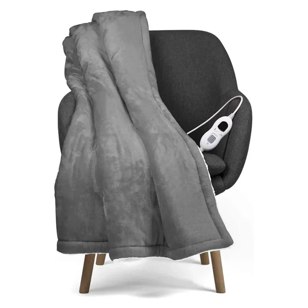 Electric Heated Throw Blanket for Sofa and Bed with Soft Fleece and Heat Settings