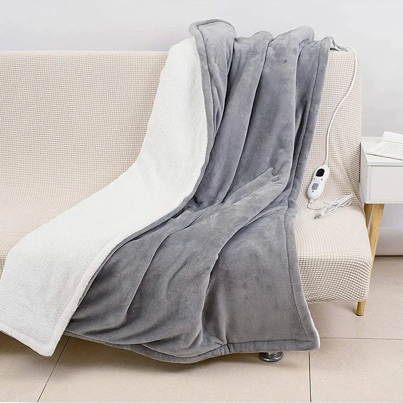 Electric Heated Throw Blanket for Sofa and Bed with Soft Fleece and Heat Settings