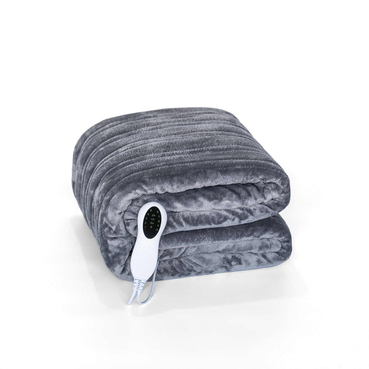 Heated Throw Blanket for Sofa with Handheld Controller and Adjustable Heat Settings