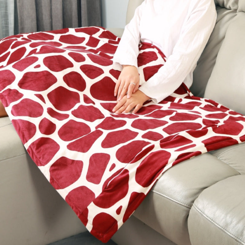Heated Throw Blanket for Sofa and Bed with Soft Flannel Surface and Plug In Warmth