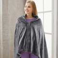 Heated Wearable Blanket with Zippered Design and Soft Fleece for Home and Sofa