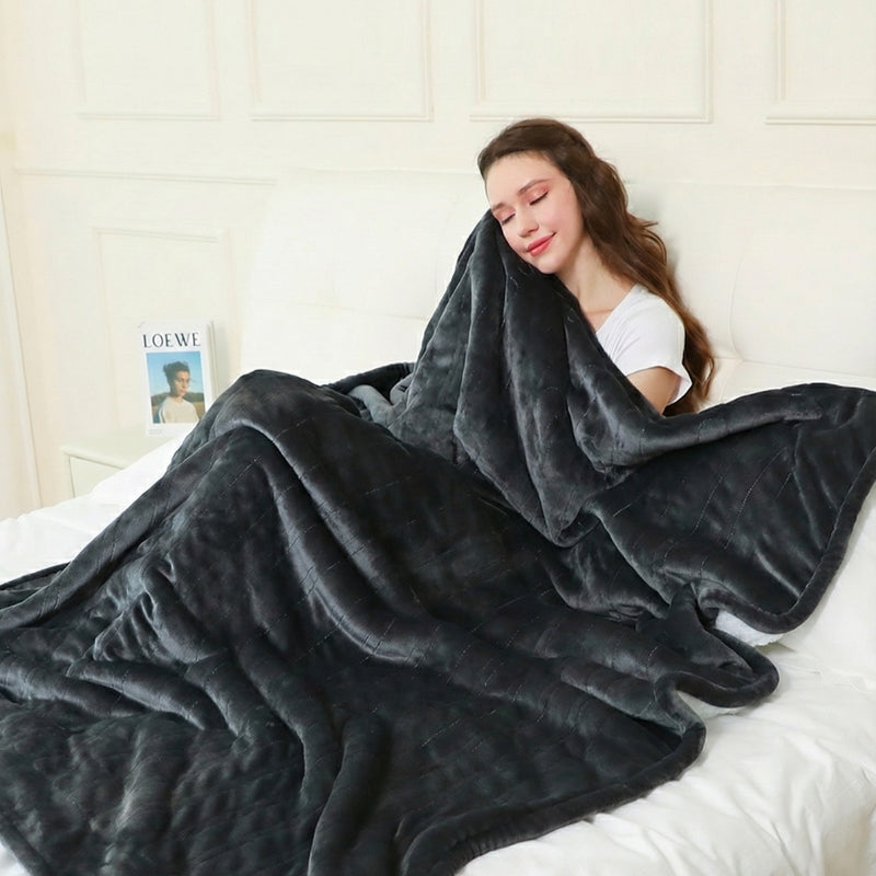 Heated Throw Blanket for Bed and Sofa Fleece Throw with Steady Adjustable Warmth