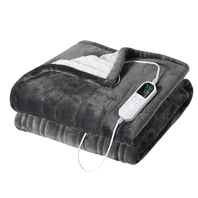 Heated Throw Blanket for Bed and Sofa Fleece Throw with Steady Adjustable Warmth
