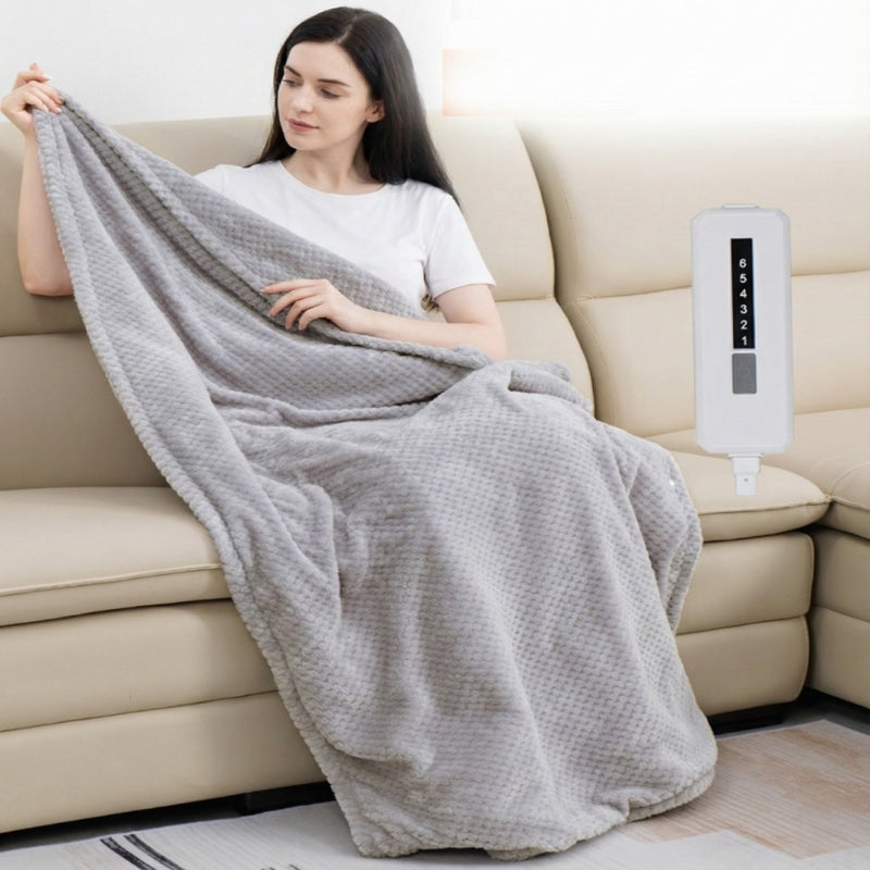 Electric Heated Throw Blanket for Sofa and Bed with Soft Surface and Simple Controls