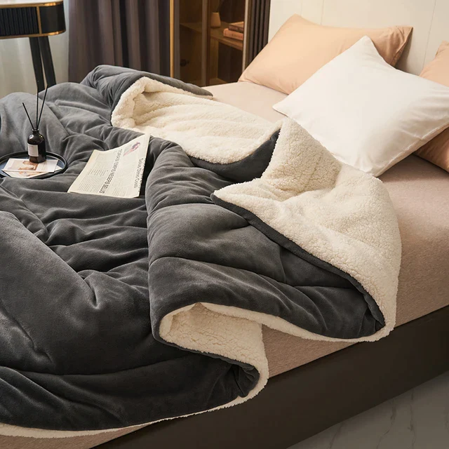 Flannel Fleece Blanket Soft Plush Throw for Bed and Sofa in Nine Colourways