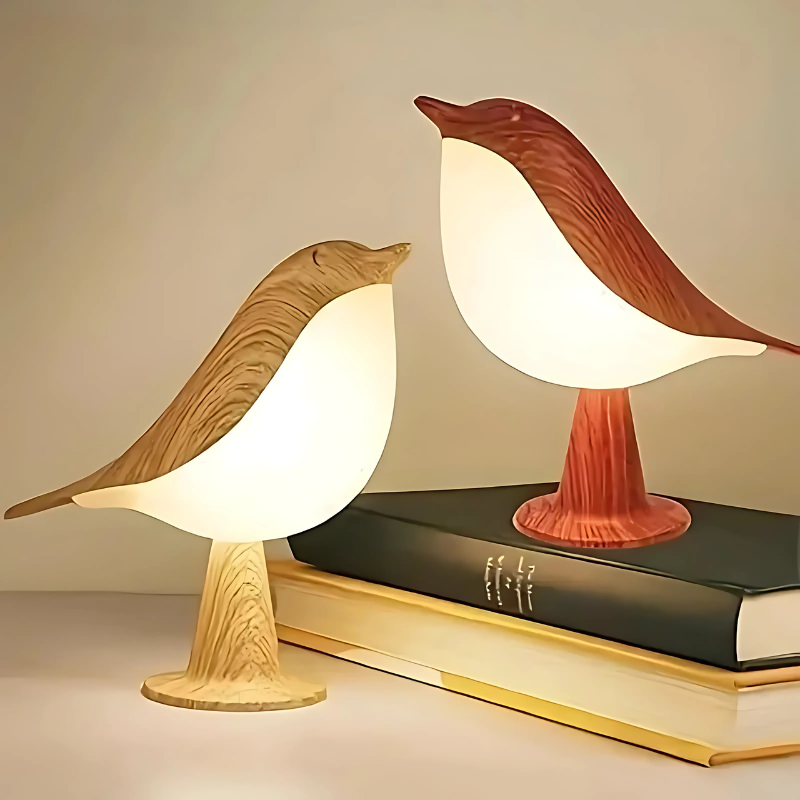 Bird Shaped Table Lamp and Aroma Diffuser Cordless Rechargeable with Touch Dimmer for Bedside