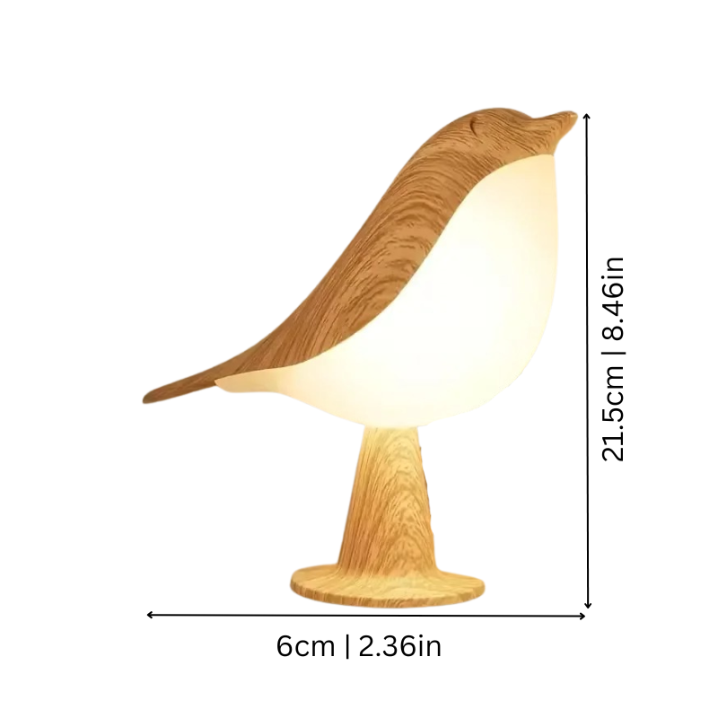 Bird Shaped Table Lamp and Aroma Diffuser Cordless Rechargeable with Touch Dimmer for Bedside