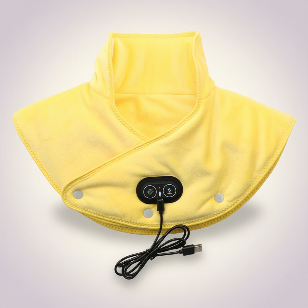 Heating Pad for Shoulder and Neck with USB Vibration Massage and Wrap Around Fit