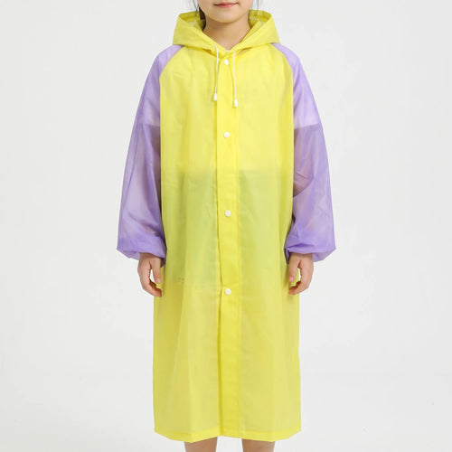 Boys Raincoat Reusable All In One Kids Rain Suit with Hood for Daily School Wear
