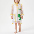 Boys Raincoat Transparent Cartoon Animal Print Kids Rain Jacket with Hood