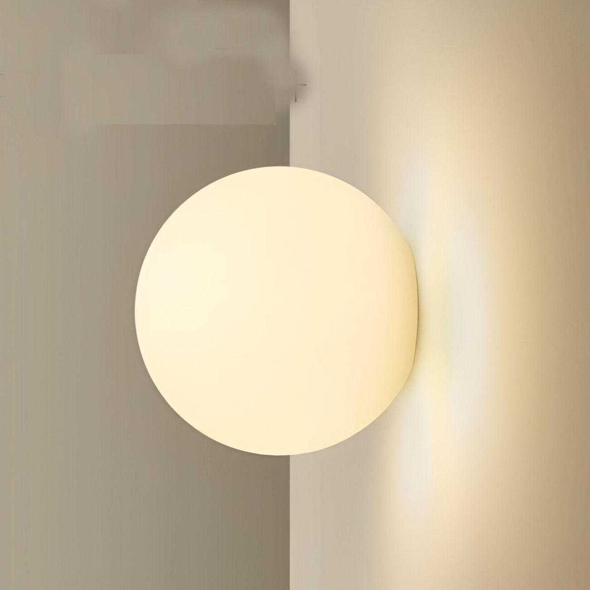 Office Lamp Round Glass Wall Light LED with Metal Base and G9 Bulb for Study and Hallway