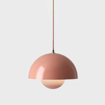 Nordic Dome Pendant Ceiling Lights with Warm or White Option in Six Colors