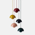 Nordic Dome Pendant Ceiling Lights with Warm or White Option in Six Colors