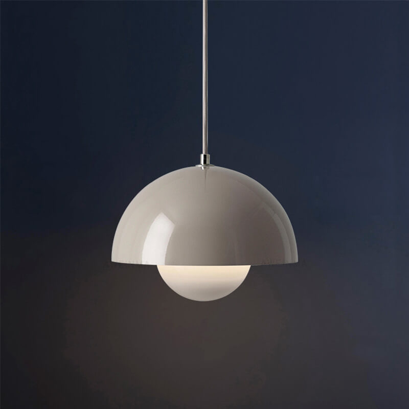 Nordic Dome Pendant Ceiling Lights with Warm or White Option in Six Colors