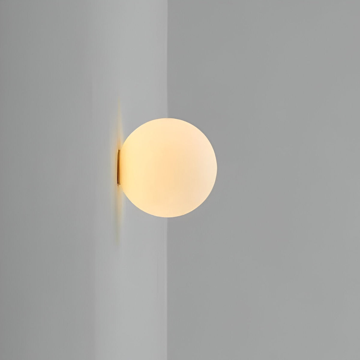 Office Lamp Round Glass Wall Light LED with Metal Base and G9 Bulb for Study and Hallway