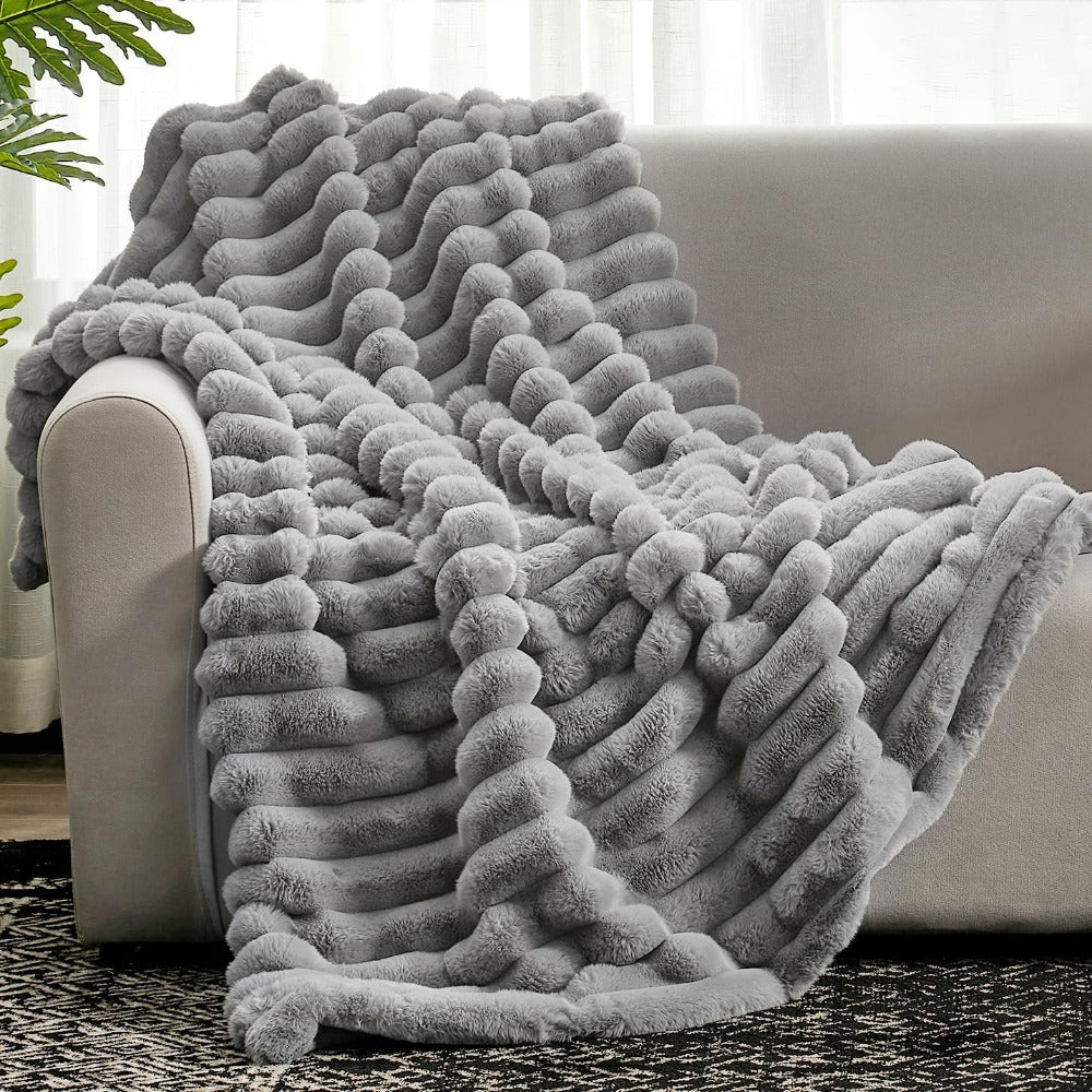 Cloud Ribbed Throw Blanket
