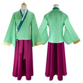 Anime Costumes Hanfu Cosplay Dress Set with Wrap Front Top Long Skirt Sash and Wig