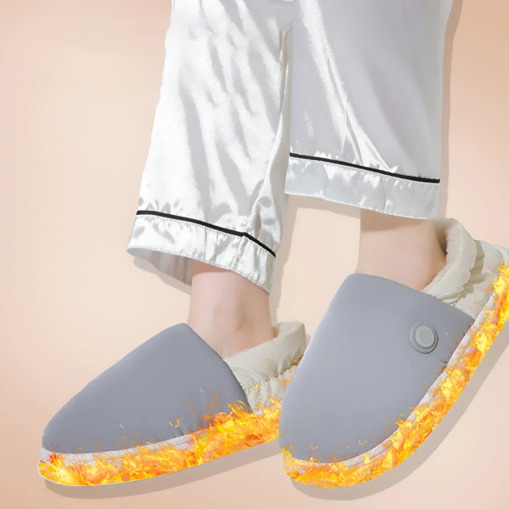 Heated Slippers Indoor Foot Warmers with Soft Plush Lining for Home and Office