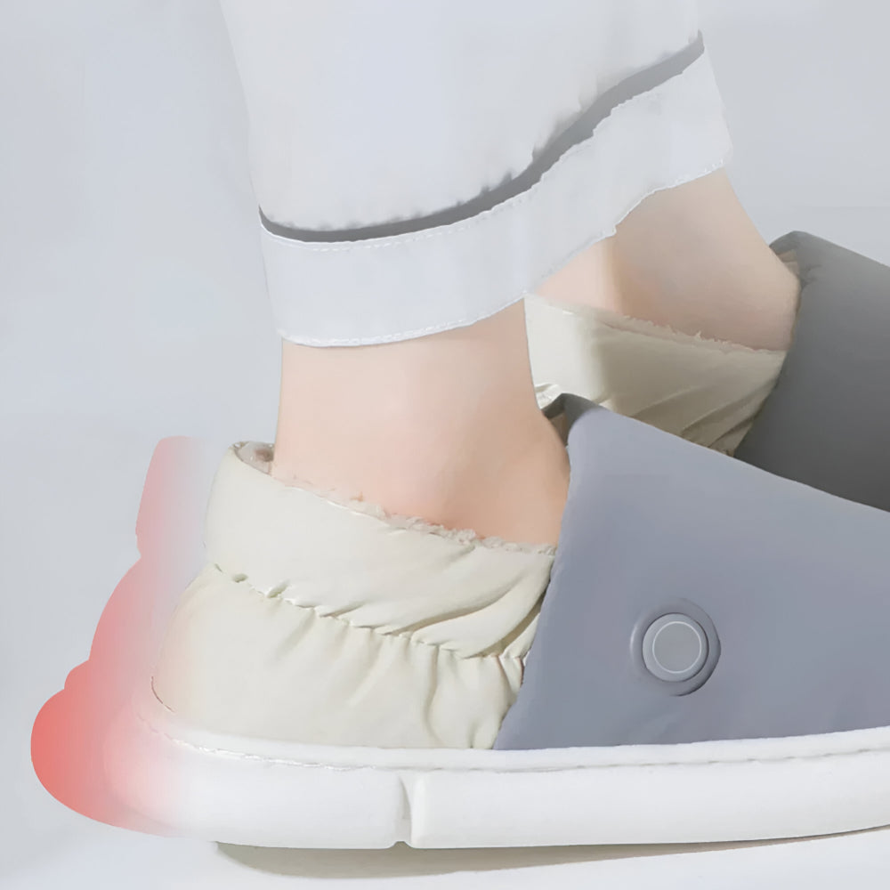 Heated Slippers Indoor Foot Warmers with Soft Plush Lining for Home and Office