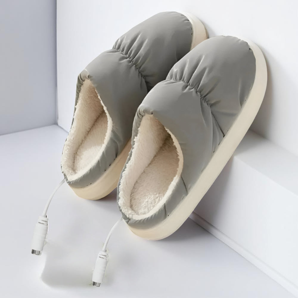 Heated Slippers Indoor Foot Warmers with Soft Plush Lining for Home and Office