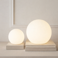 Rechargeable Table Lamp Cordless LED with Remote Control and Moon Shaped Shade for Bedside