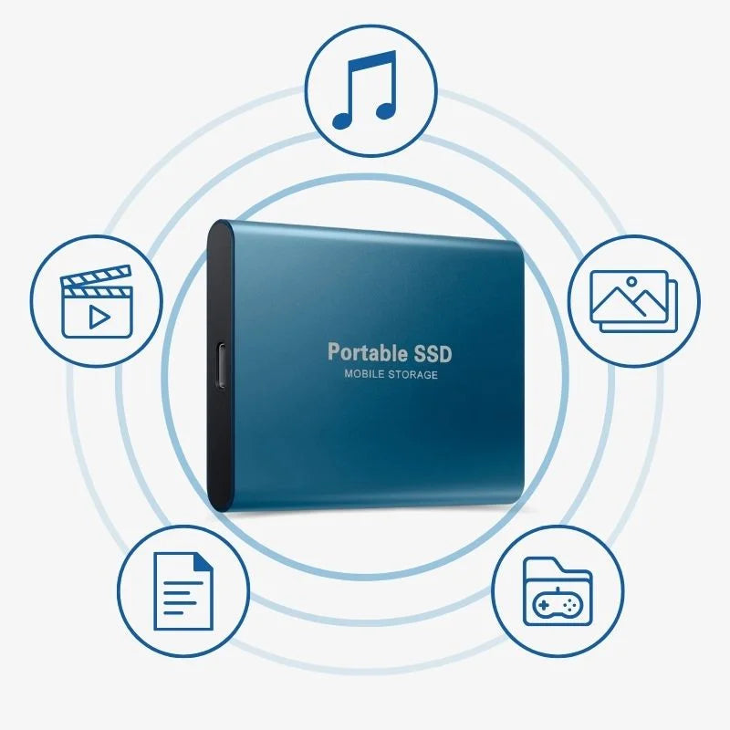 External SSD Fast Portable Storage Drive with Large Capacity Options and USB-C