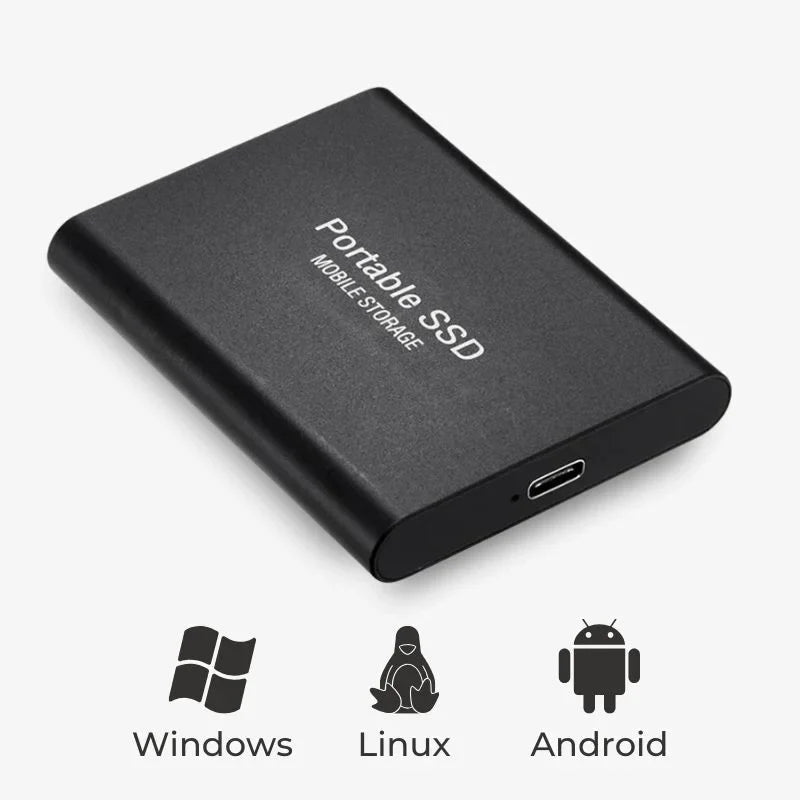 External SSD Fast Portable Storage Drive with Large Capacity Options and USB-C