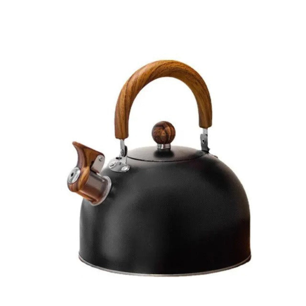 Whistling Stove Top Kettle 3 Liter Brushed Stainless Steel with Wide Base