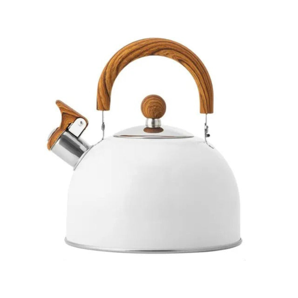Whistling Stove Top Kettle 3 Liter Brushed Stainless Steel with Wide Base