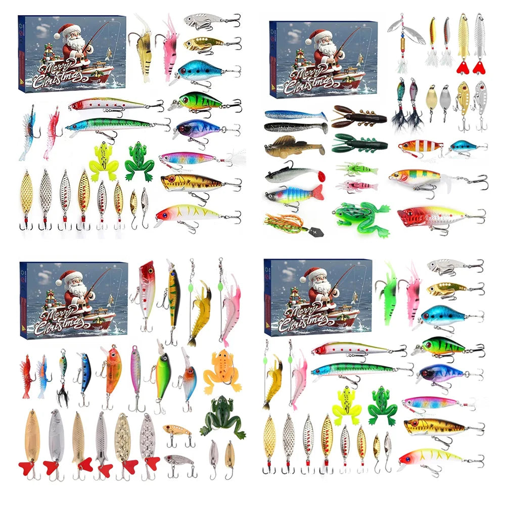 Advent Calendar Fishing with 24 Lures Across Four Sets