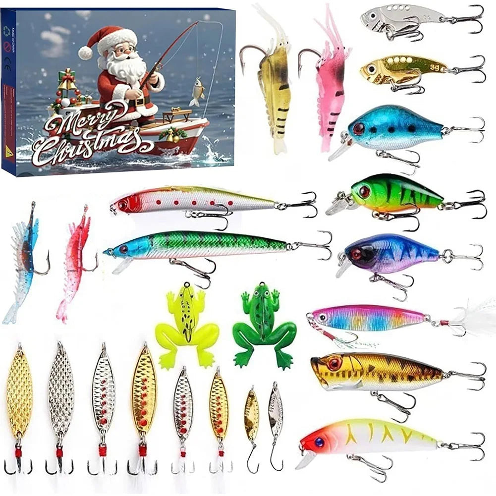 Advent Calendar Fishing with 24 Lures Across Four Sets
