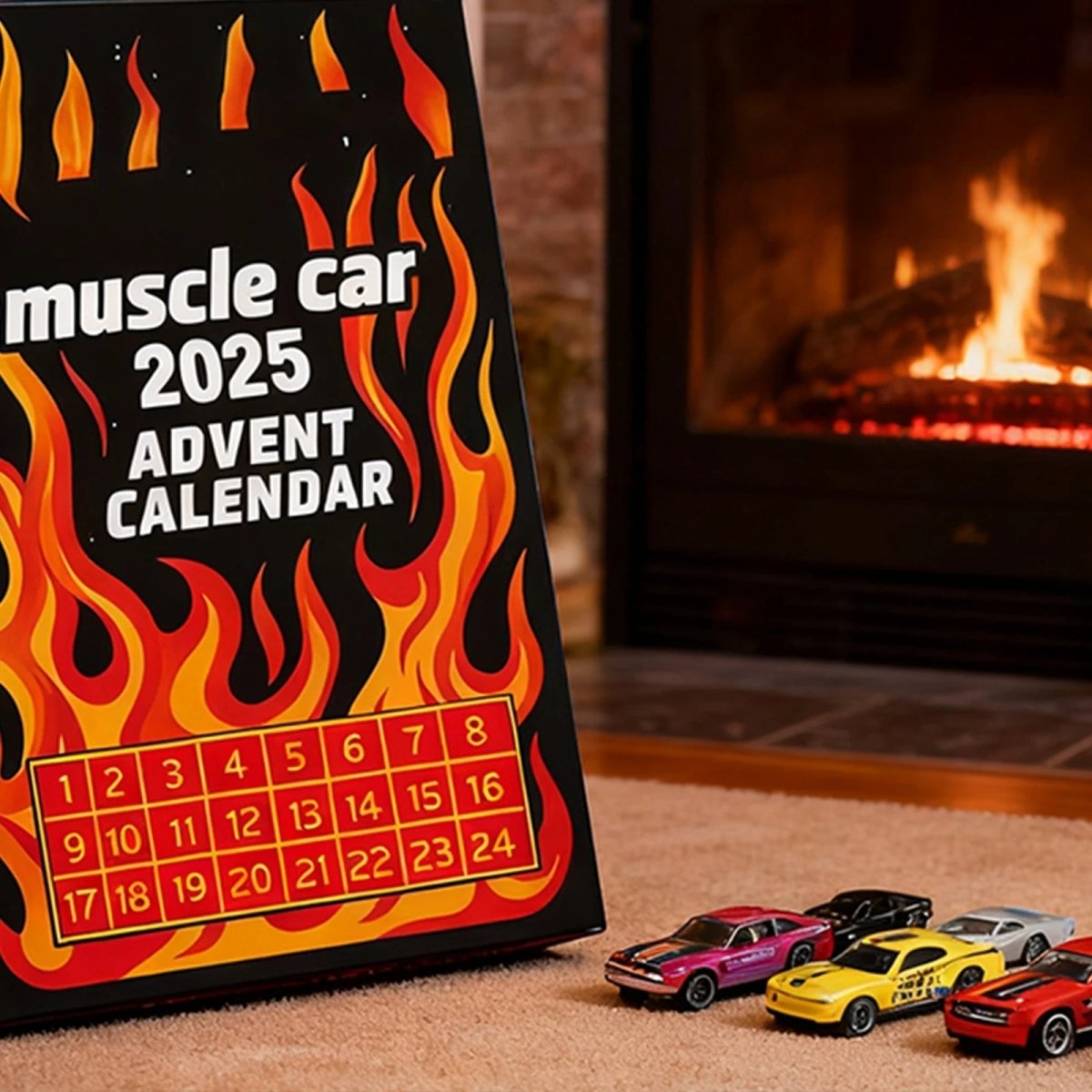 Advent Calendar Muscle Cars with 24 Diecast Miniatures