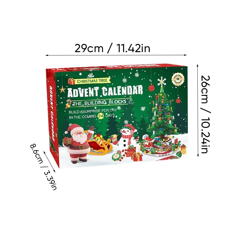 Advent Calendar Christmas Tree Shaped for Children Aged 3 to 6