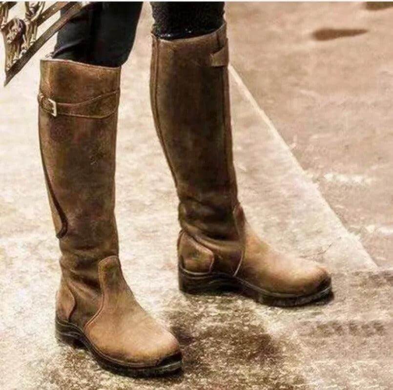 Winter Boots for Women Waterproof Insulated Knee High Riding Shoes with Slip Resistant Sole