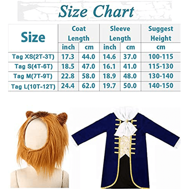 Boys Halloween Costumes with Velvet Jacket Ornate Waistcoat and Faux Fur Hood