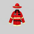 Boys Halloween Costumes Firefighter Outfit with Reflective Stripes and Chief Badge