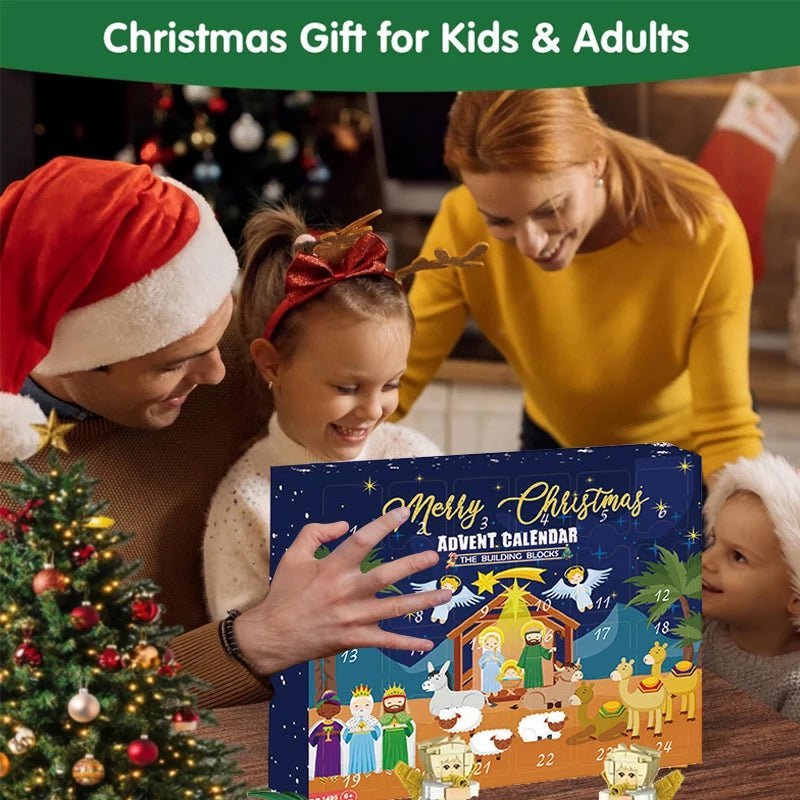 Advent Calendar Building Blocks that Form a Nativity Scene