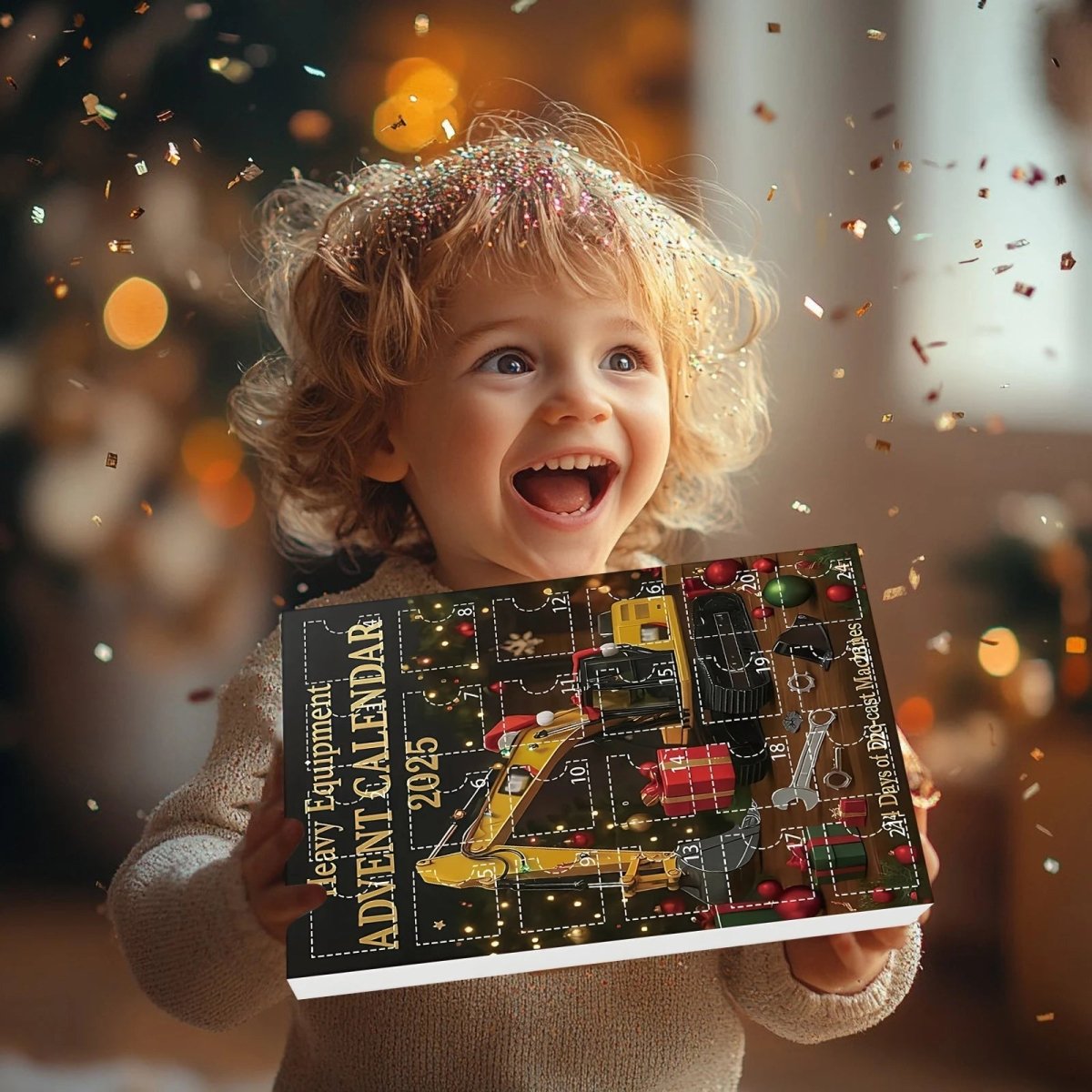 Advent Calendar Vehicles with Machinery and Tools for Children