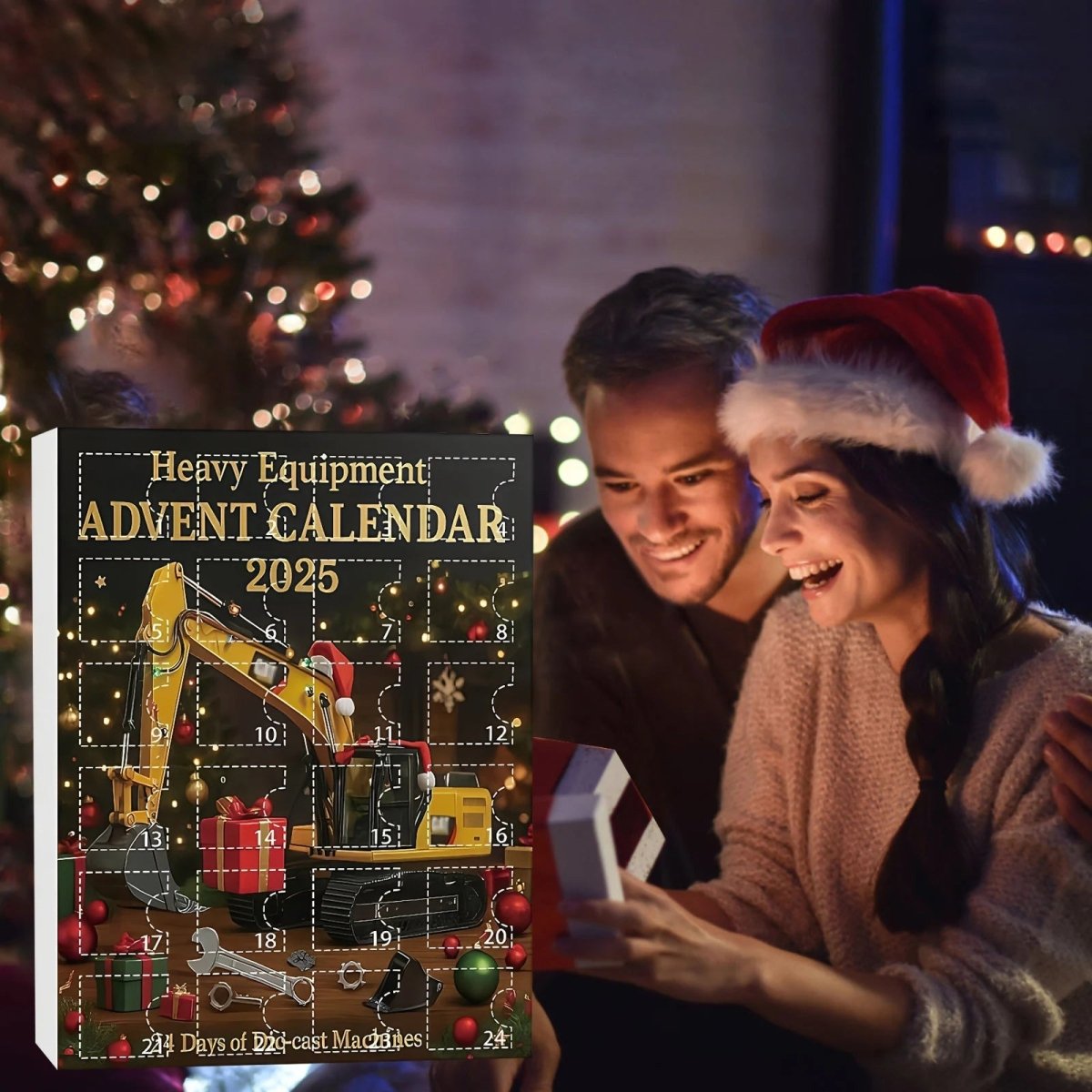 Advent Calendar Vehicles with Machinery and Tools for Children