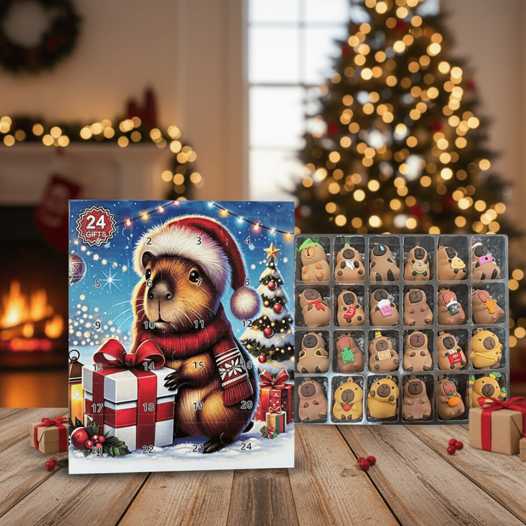 Advent Calendar Capybara with 24 Figures and Accessories