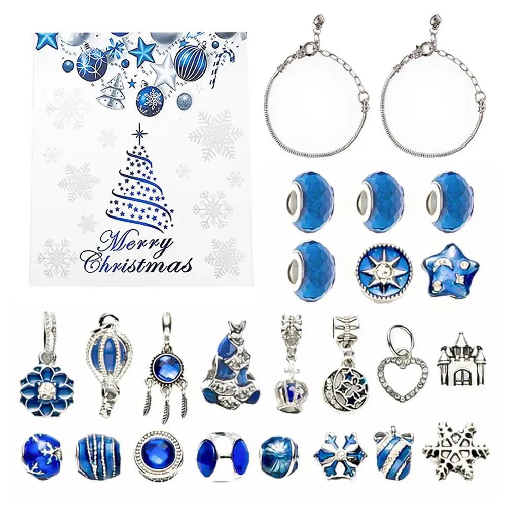 Advent Calendar Jewellery with 22 Charms and Beads to Thread
