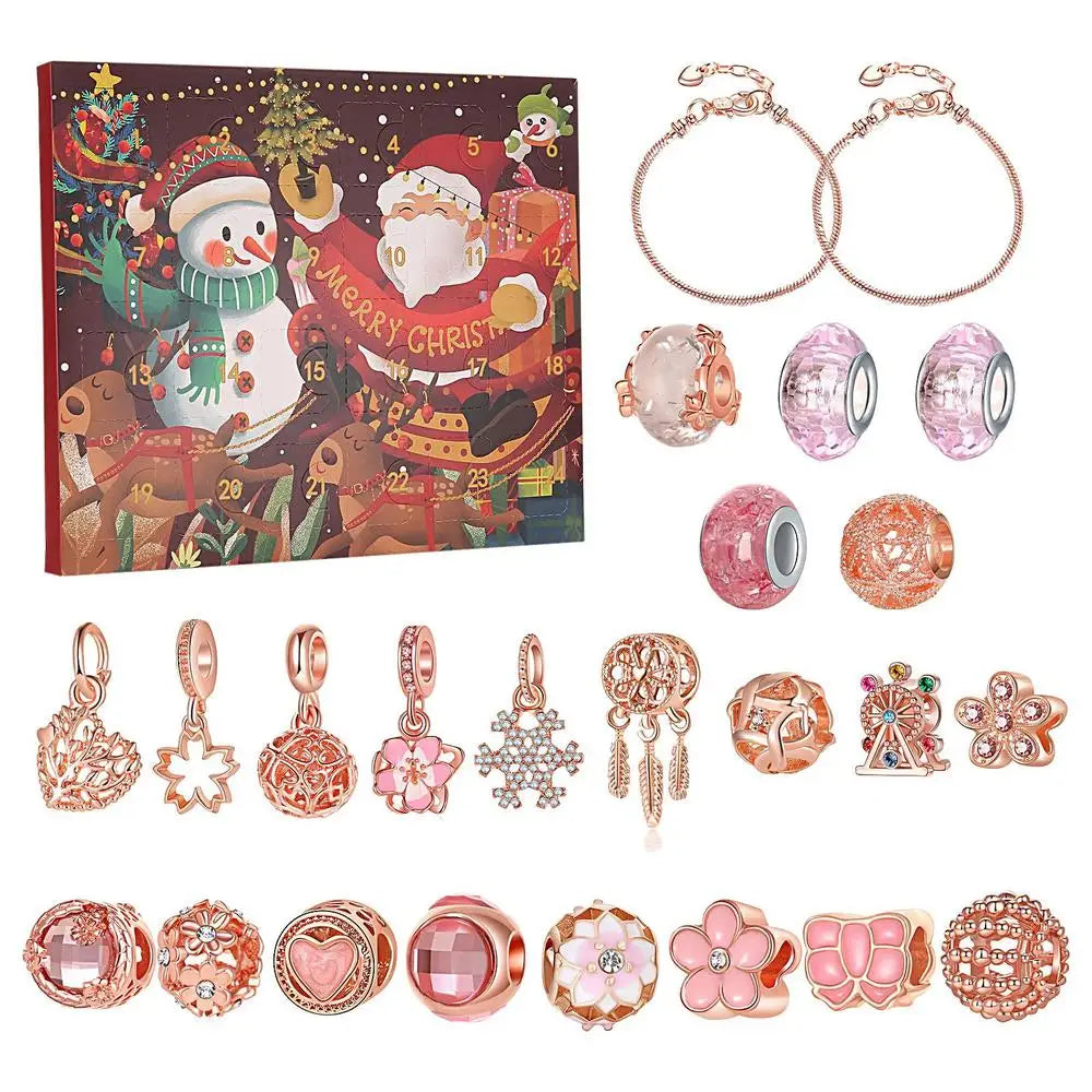 Advent Calendar Jewellery with 22 Charms and Beads to Thread
