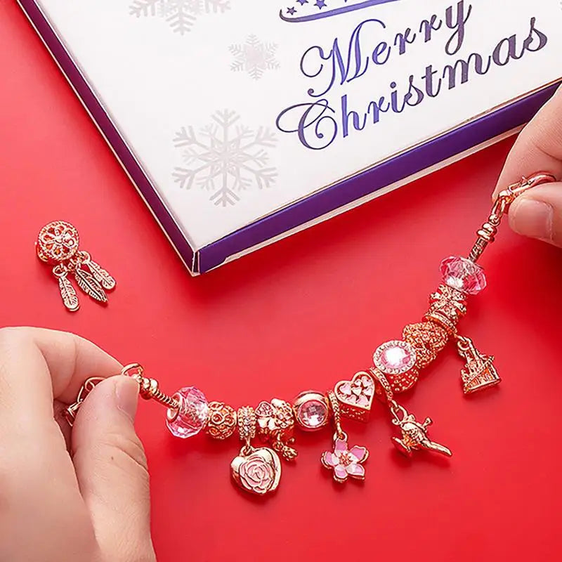 Advent Calendar Jewellery with 22 Charms and Beads to Thread