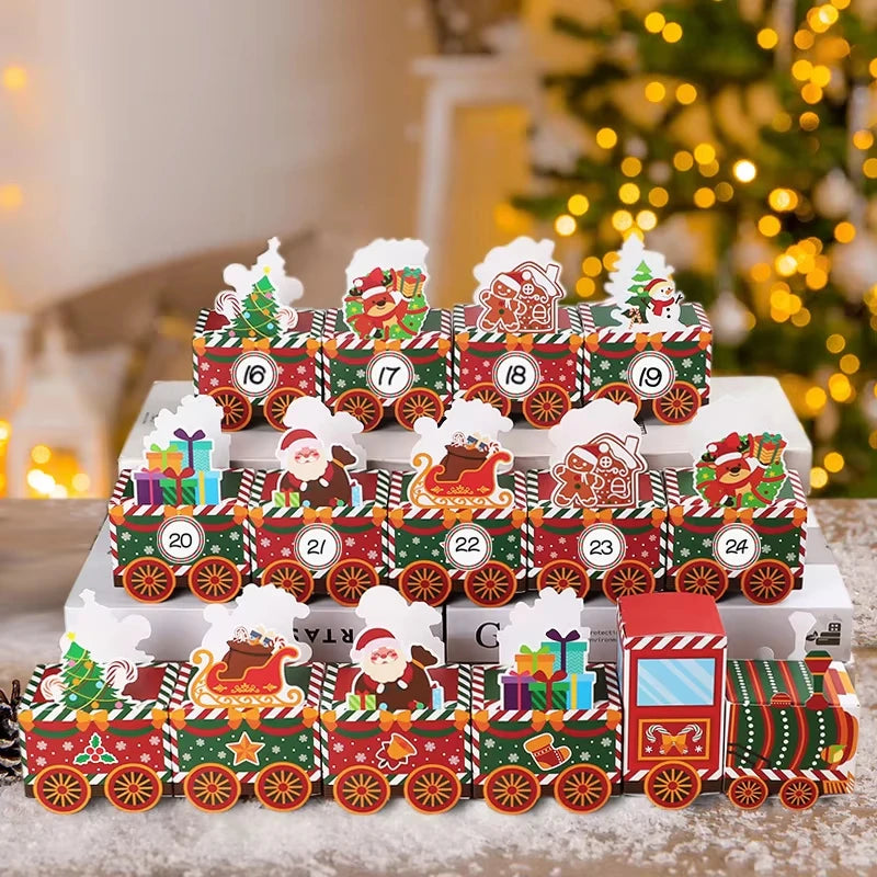 Advent Calendar Train Cars to Fill with Sweets or Toys