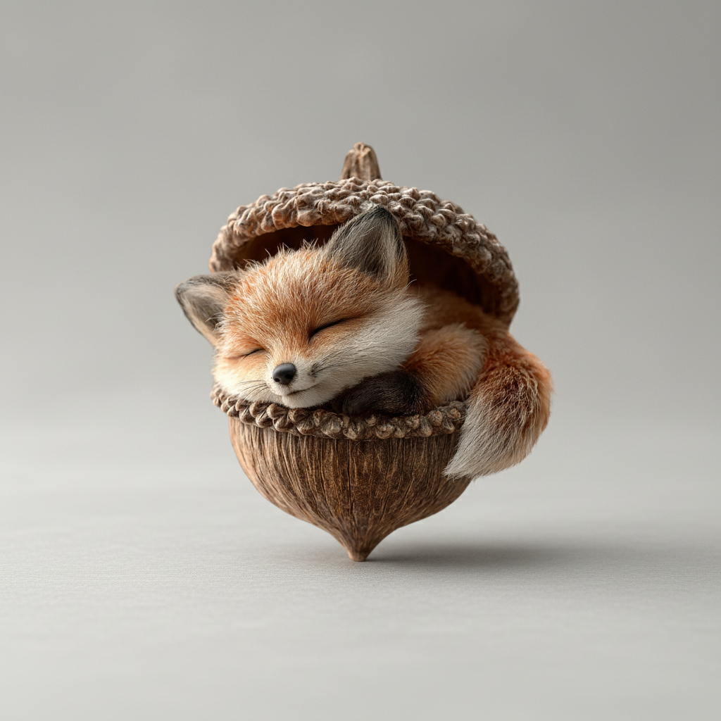 Christmas Decorations Plush Acorn Ornaments in Six Forest Animal Designs