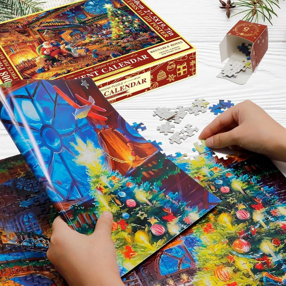 Advent Calendar Puzzle with 42 Pieces a Day and 1008 in Total